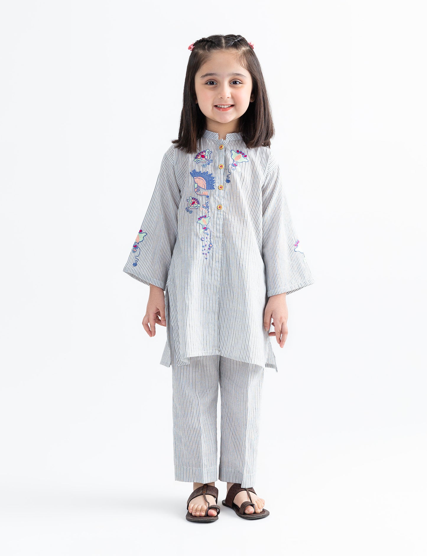 2 PIECE FLORAL EMBROIDERED SUIT