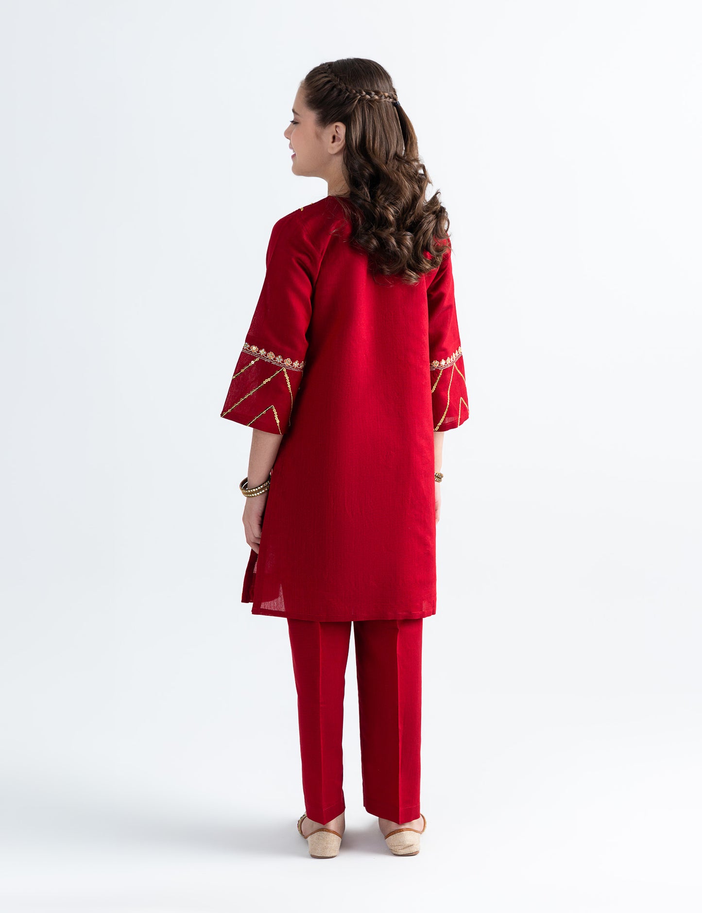 2 PIECE SEQUIN EMBROIDERED SUIT