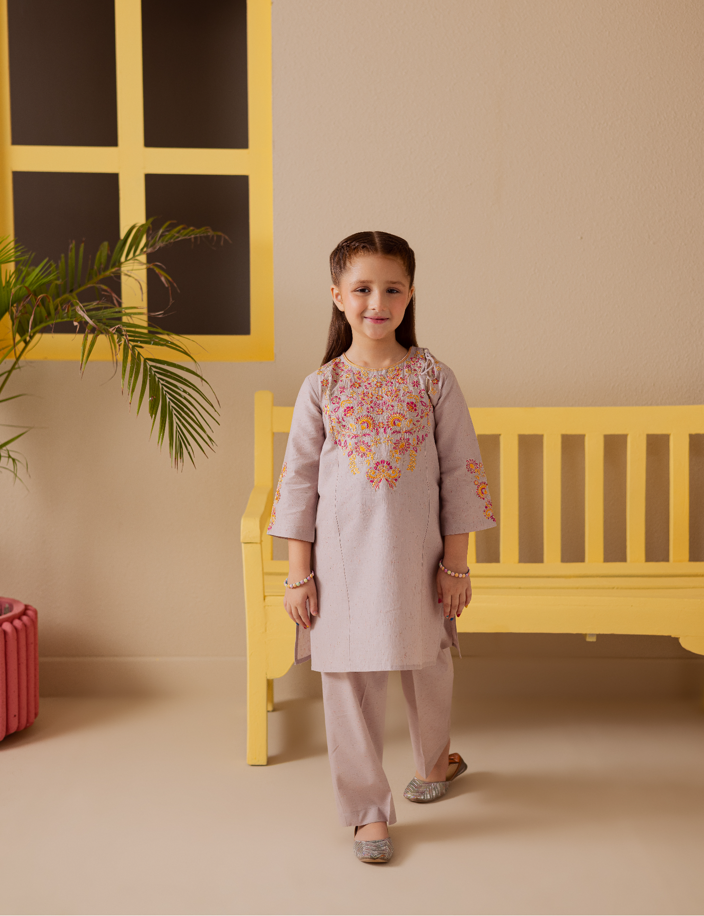 2 PIECE MULTI EMBROIDERED SUIT