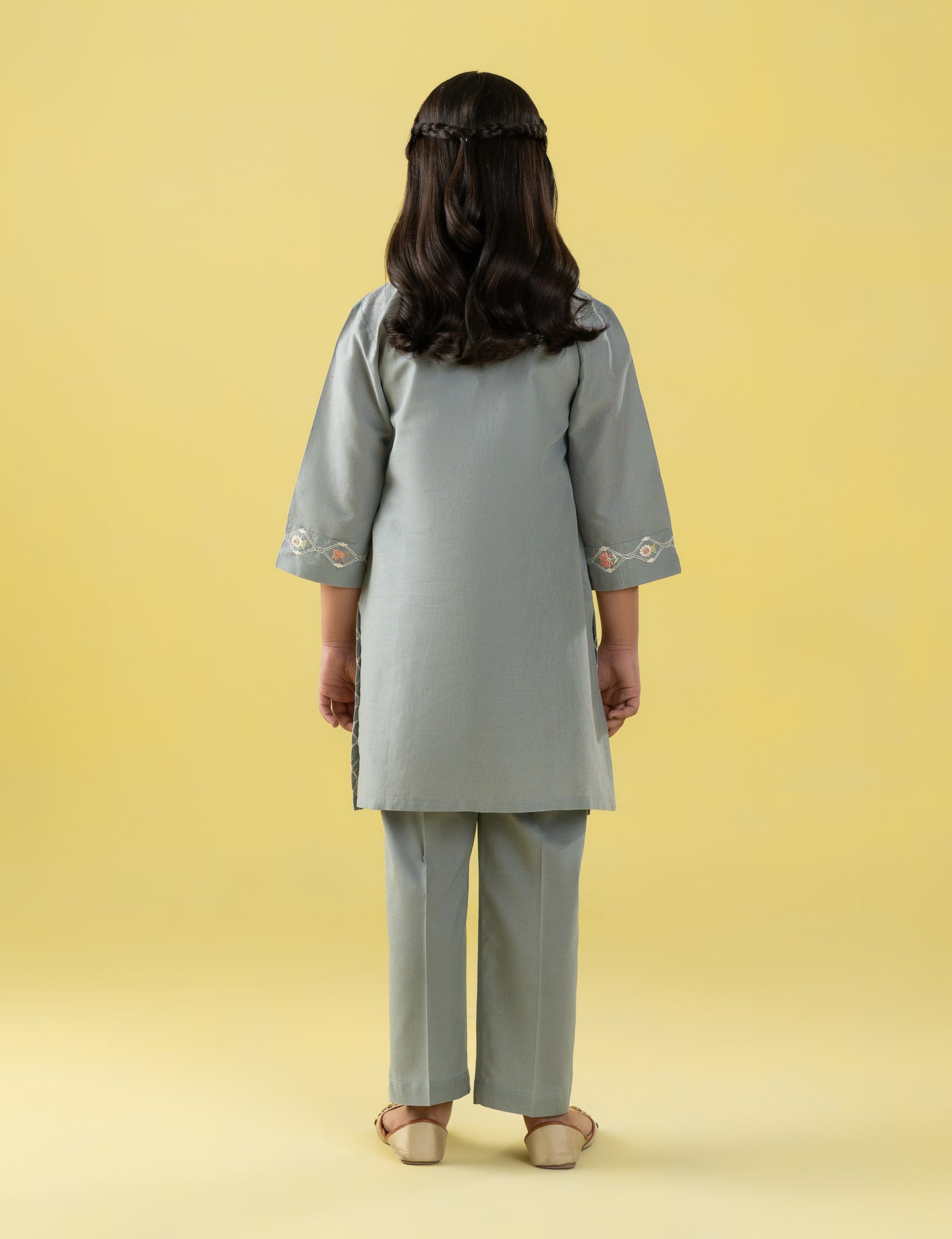 2 PIECE PLEATED NECKLINE SUIT