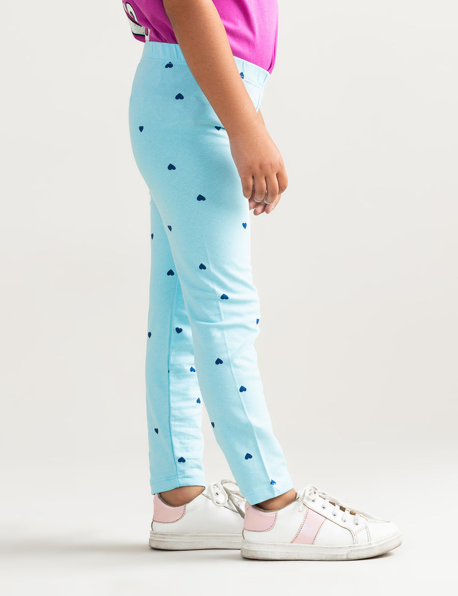 ALLOVER HEART PRINTED TIGHTS