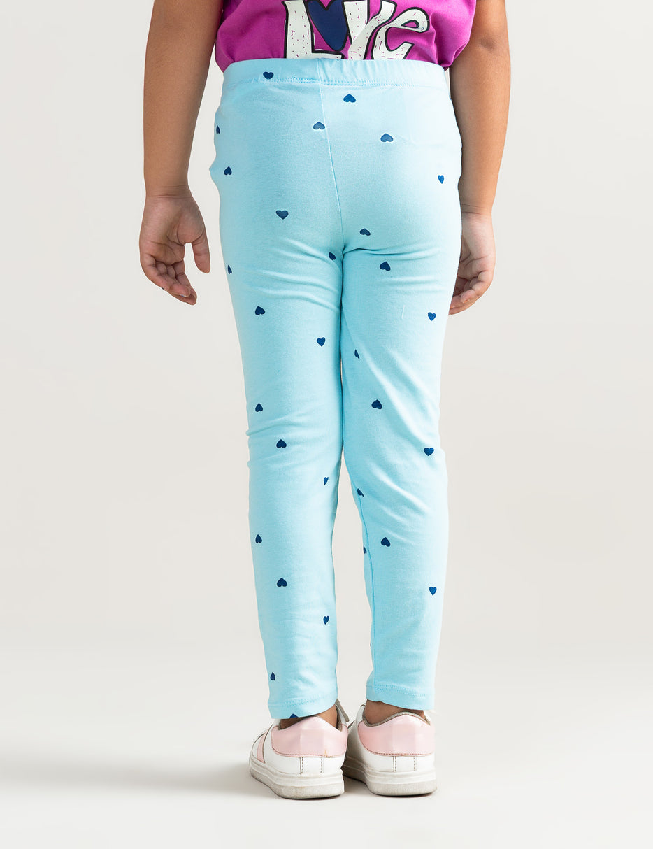 ALLOVER HEART PRINTED TIGHTS