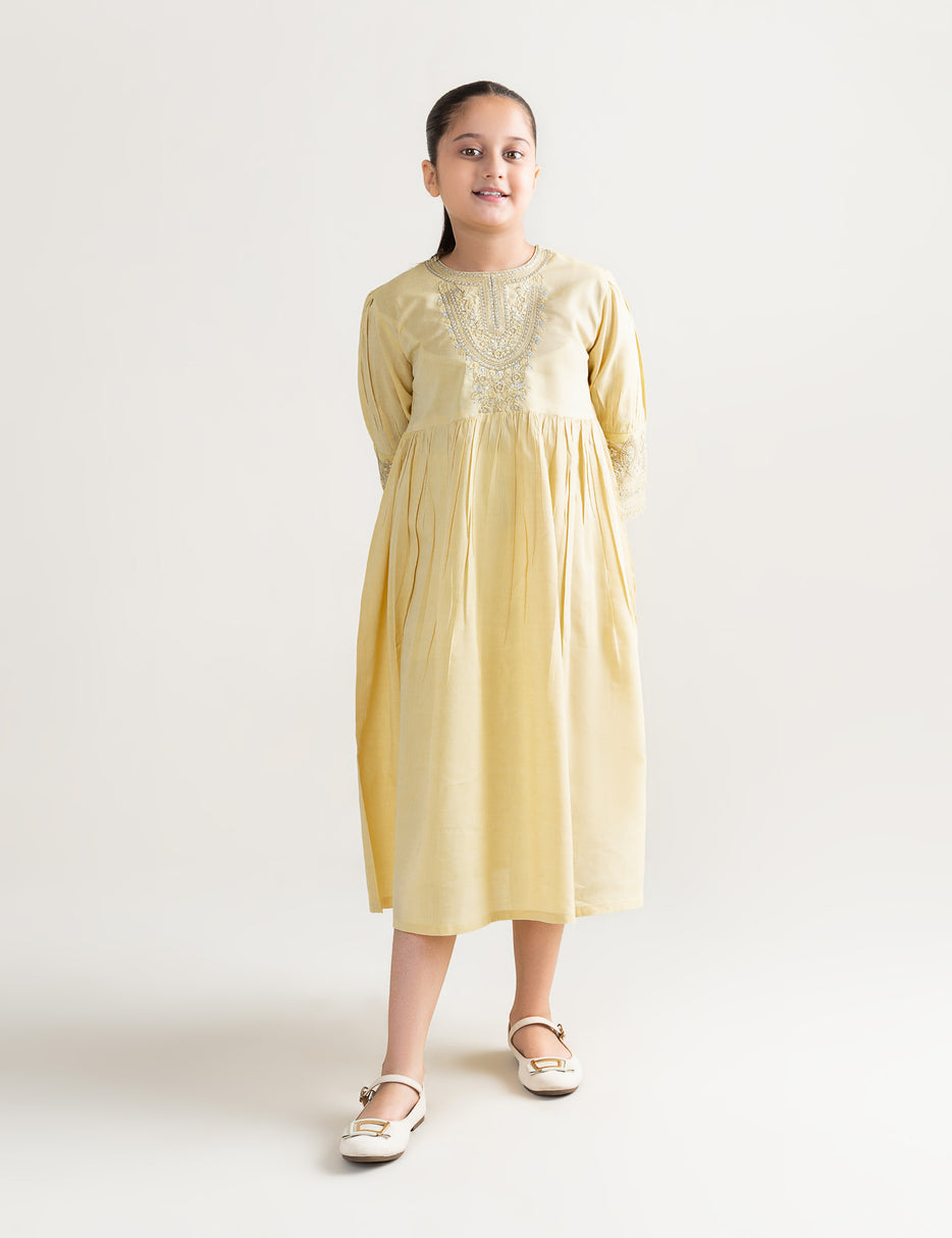 ETHNIC EMBROIDERED LONG DRESS