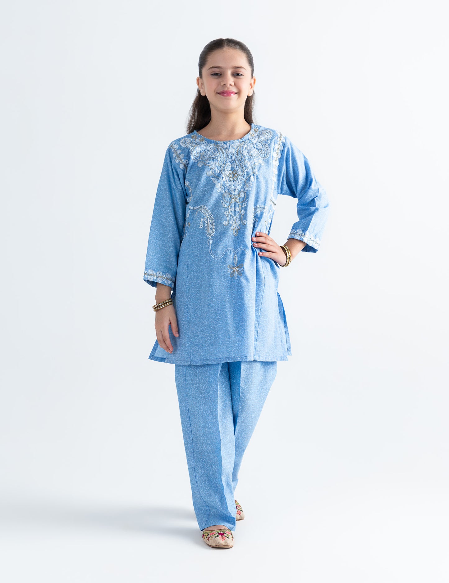 2 PIECE ETHNIC EMBROIDERED SUIT