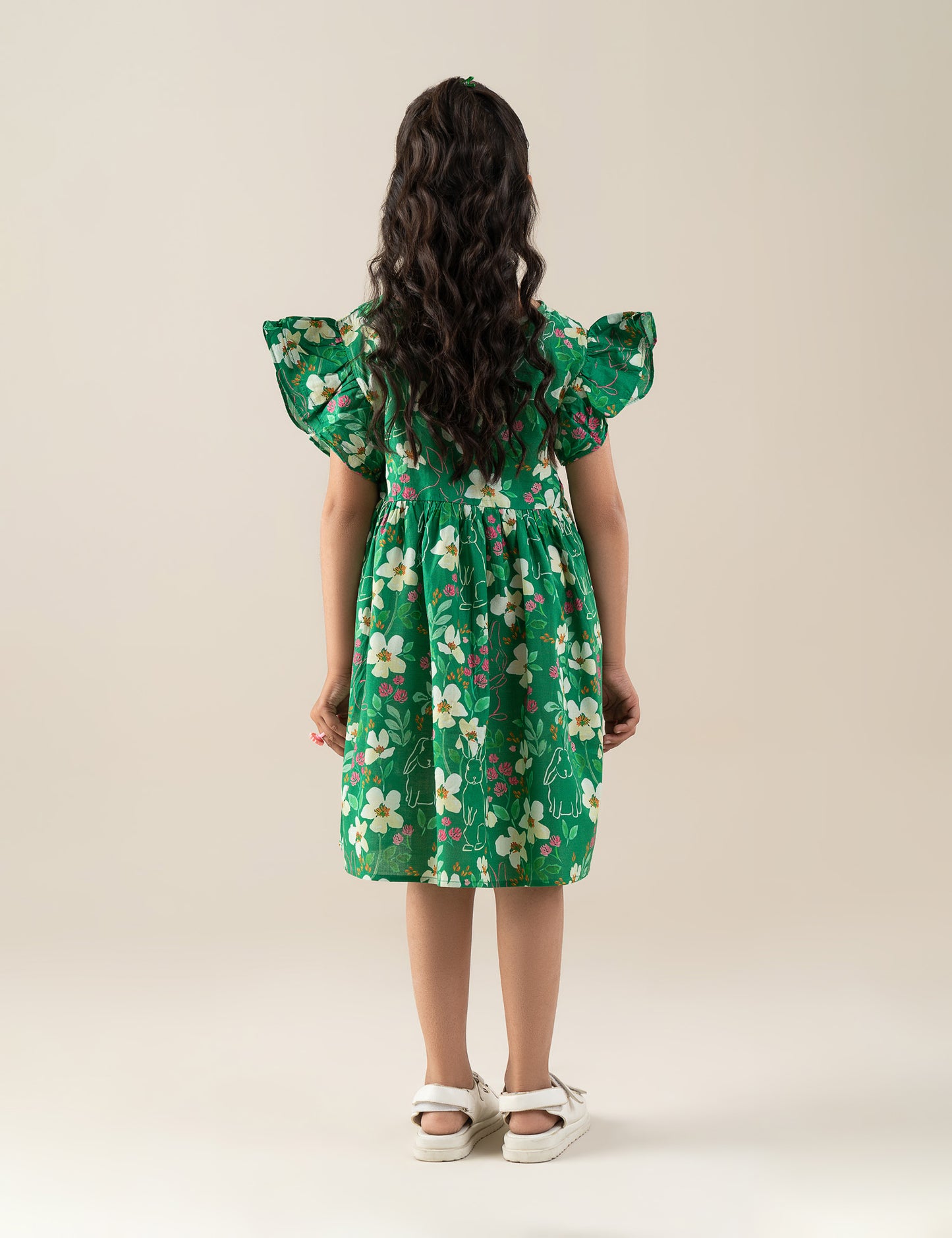 BUTTERFLY PRINTED DRESS