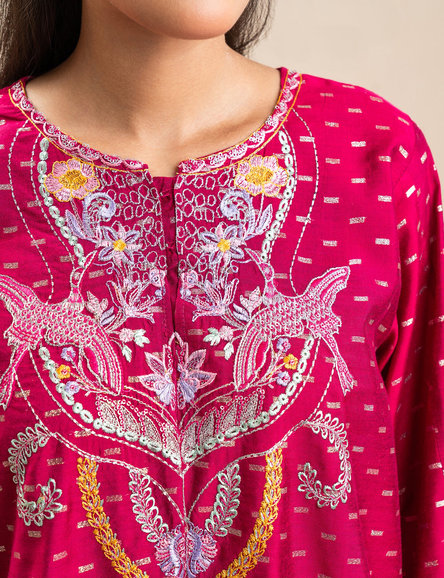 2 PIECE ETHNIC EMBROIDERED SUIT