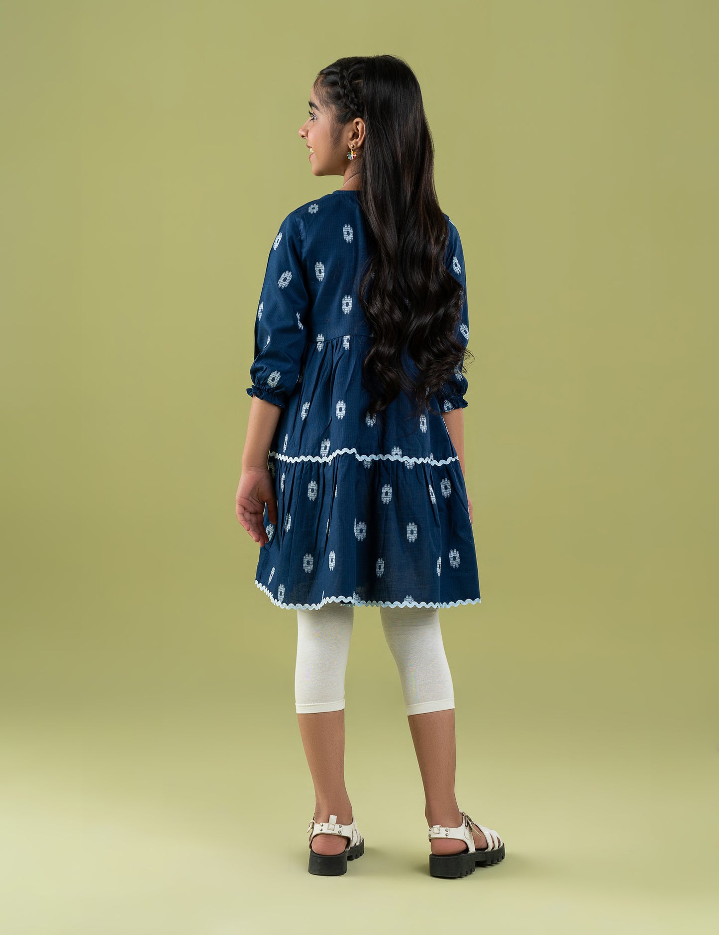 PRINTED EMBELLISHED DRESS