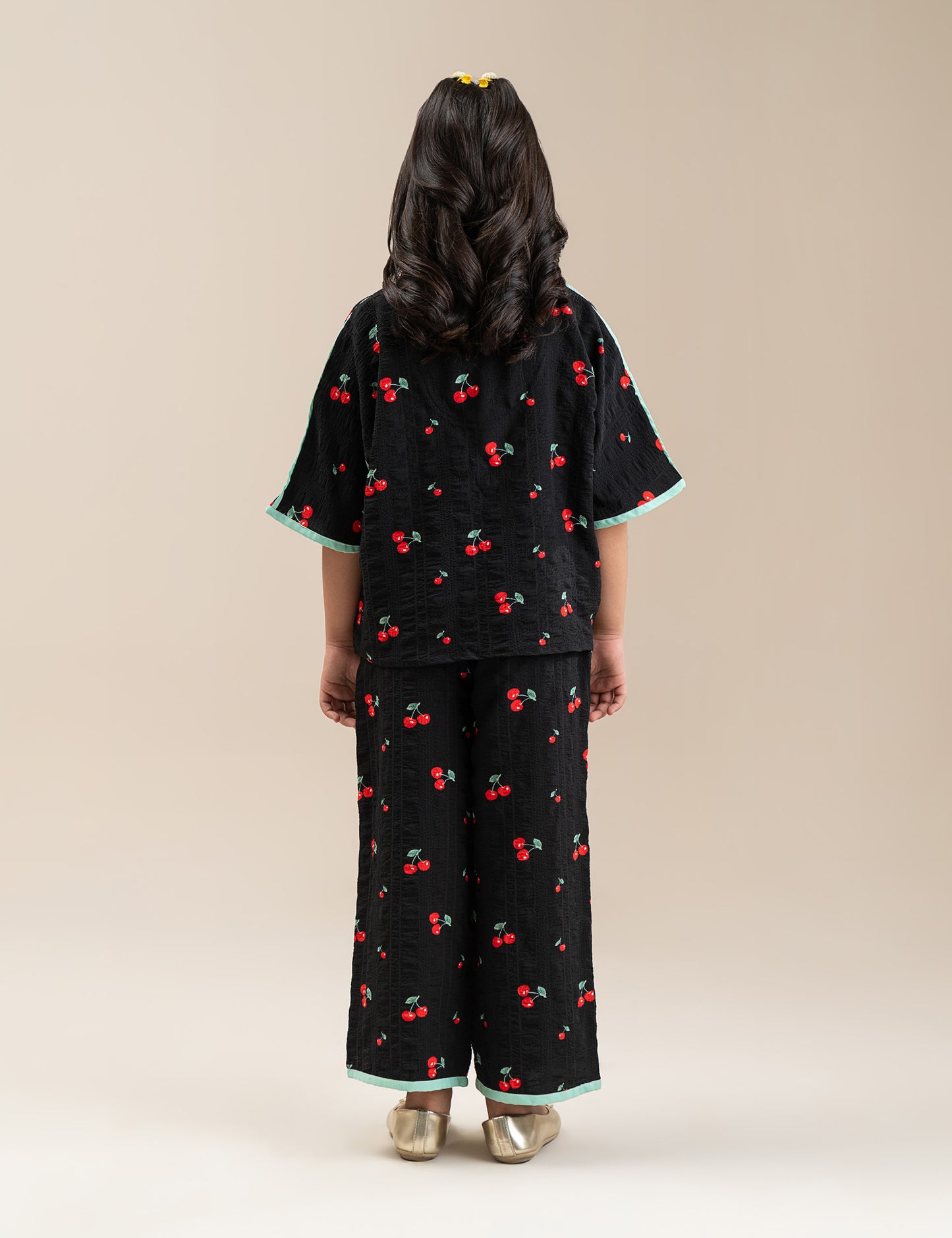 2 PIECE CHERRY PRINTED SUIT