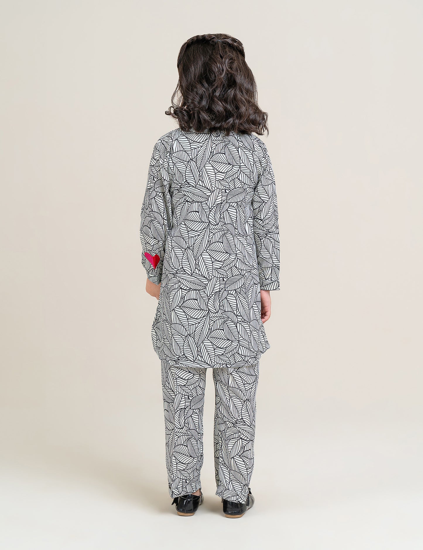 2 PIECE HEART PRINTED SUIT