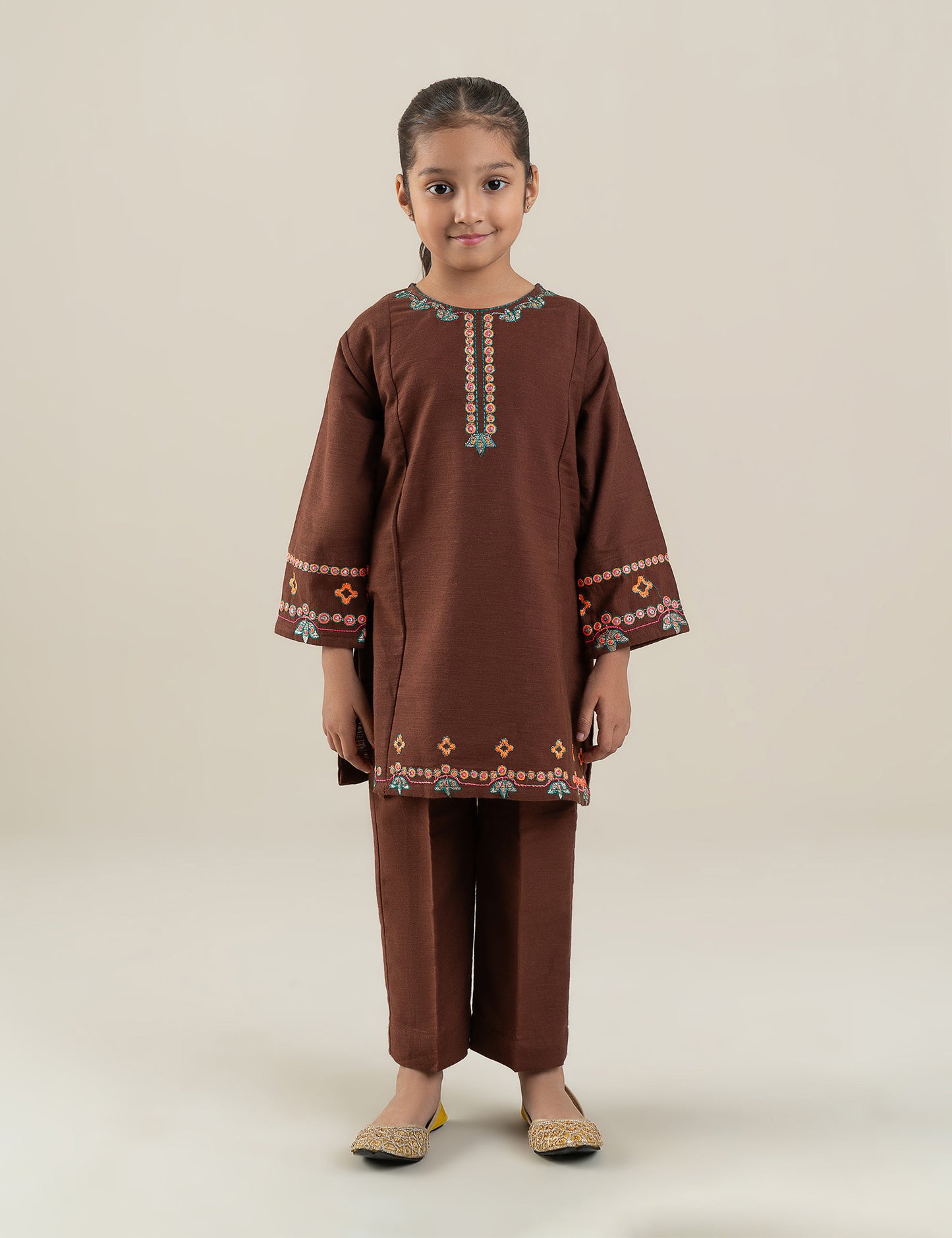 2 PIECE VIBRANT EMBROIDERED SUIT