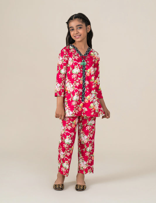 2 PIECE FLORAL PRINTED SUIT