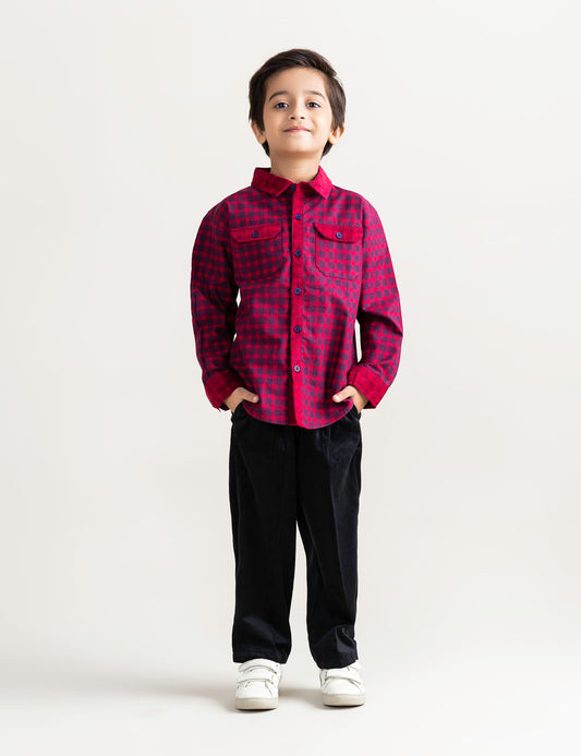 CHECKERED BUTTON DOWN SHIRT