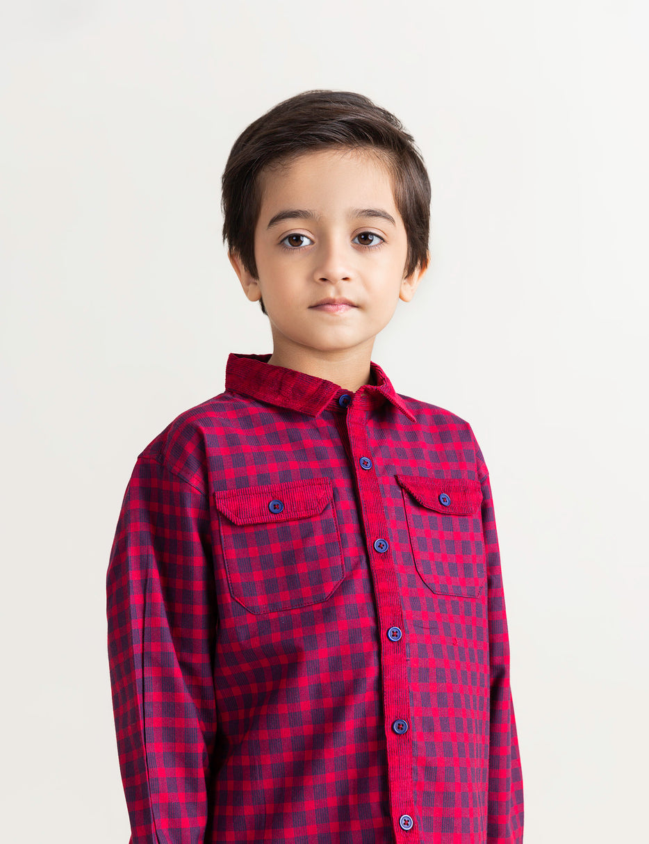 CHECKERED BUTTON DOWN SHIRT