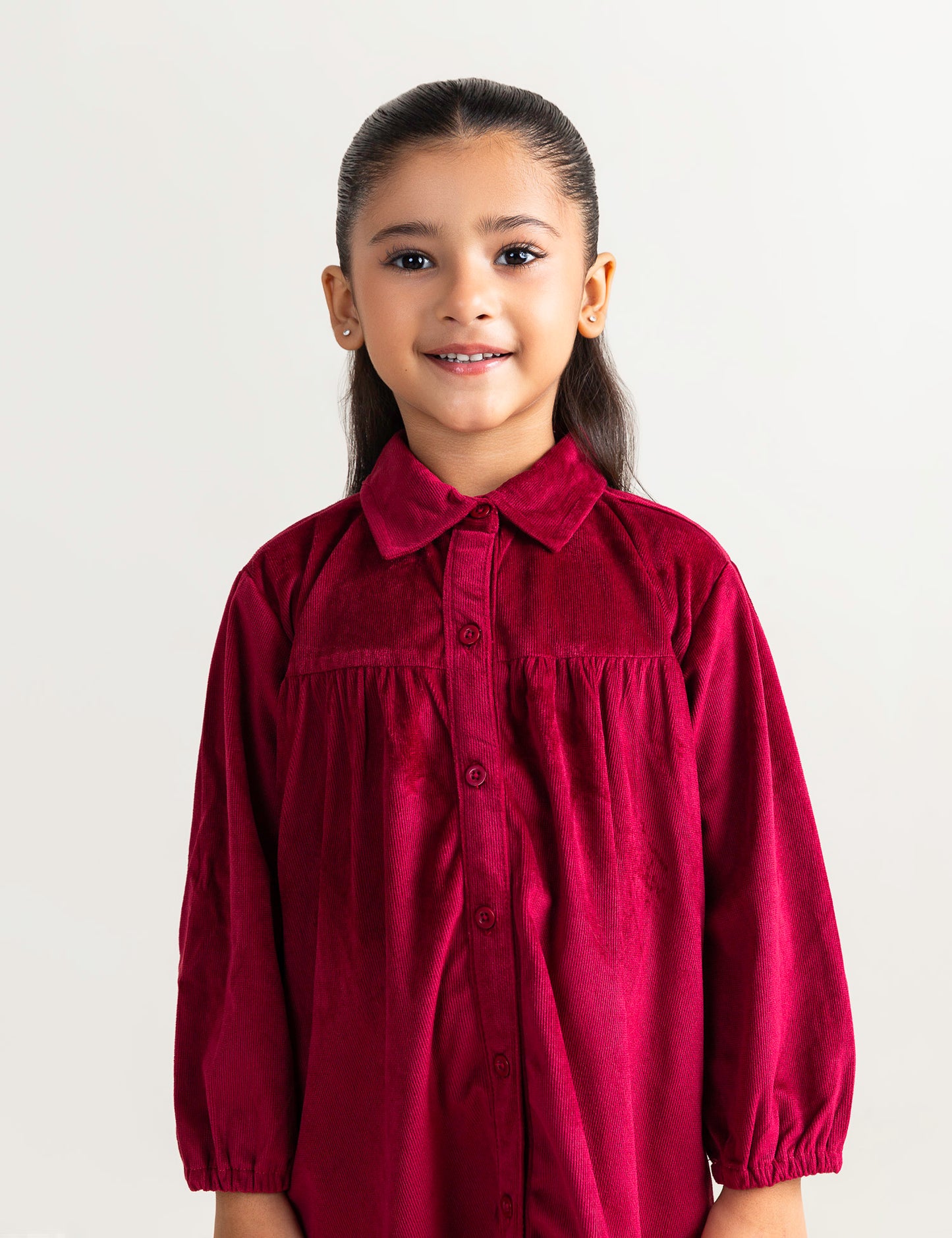 BUTTON DOWN VELVET DRESS