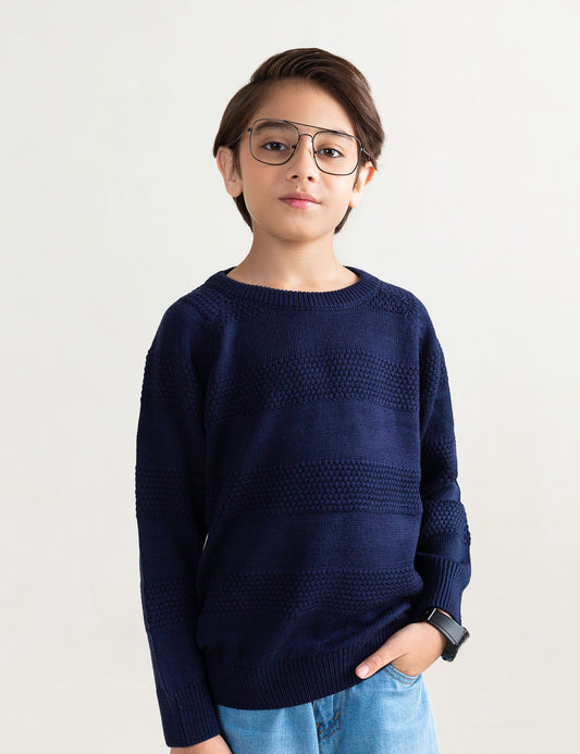 TEXTURED STRIPED SWEATER