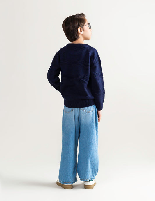 TEXTURED STRIPED SWEATER