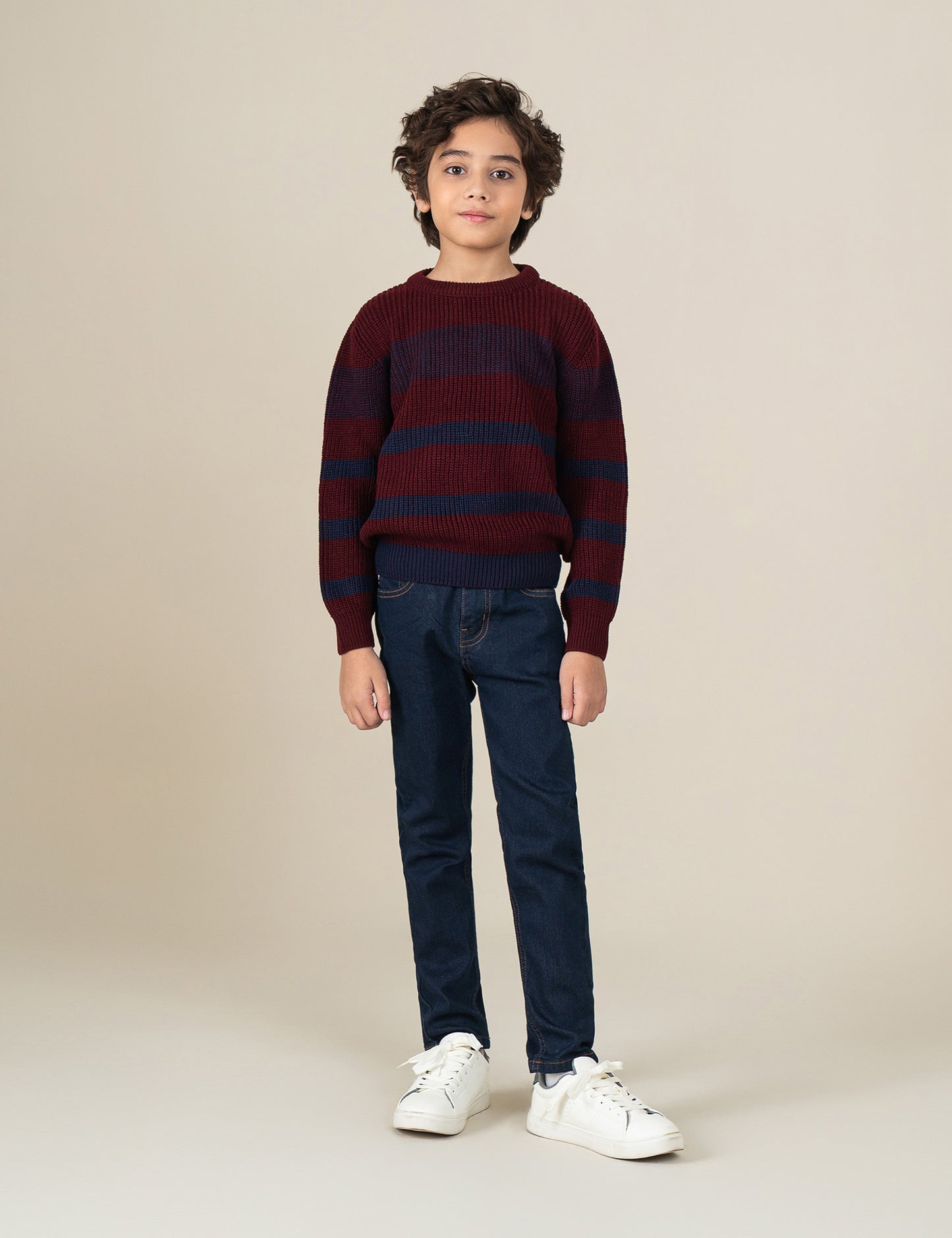 STRIPED KNIT SWEATER