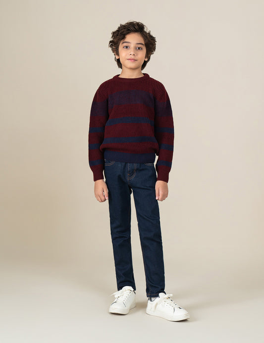 STRIPED KNIT SWEATER