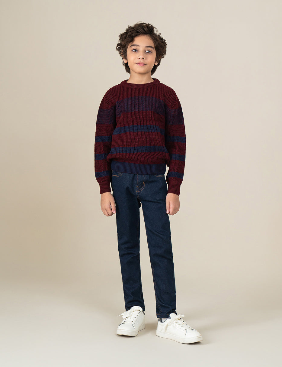 STRIPED KNIT SWEATER