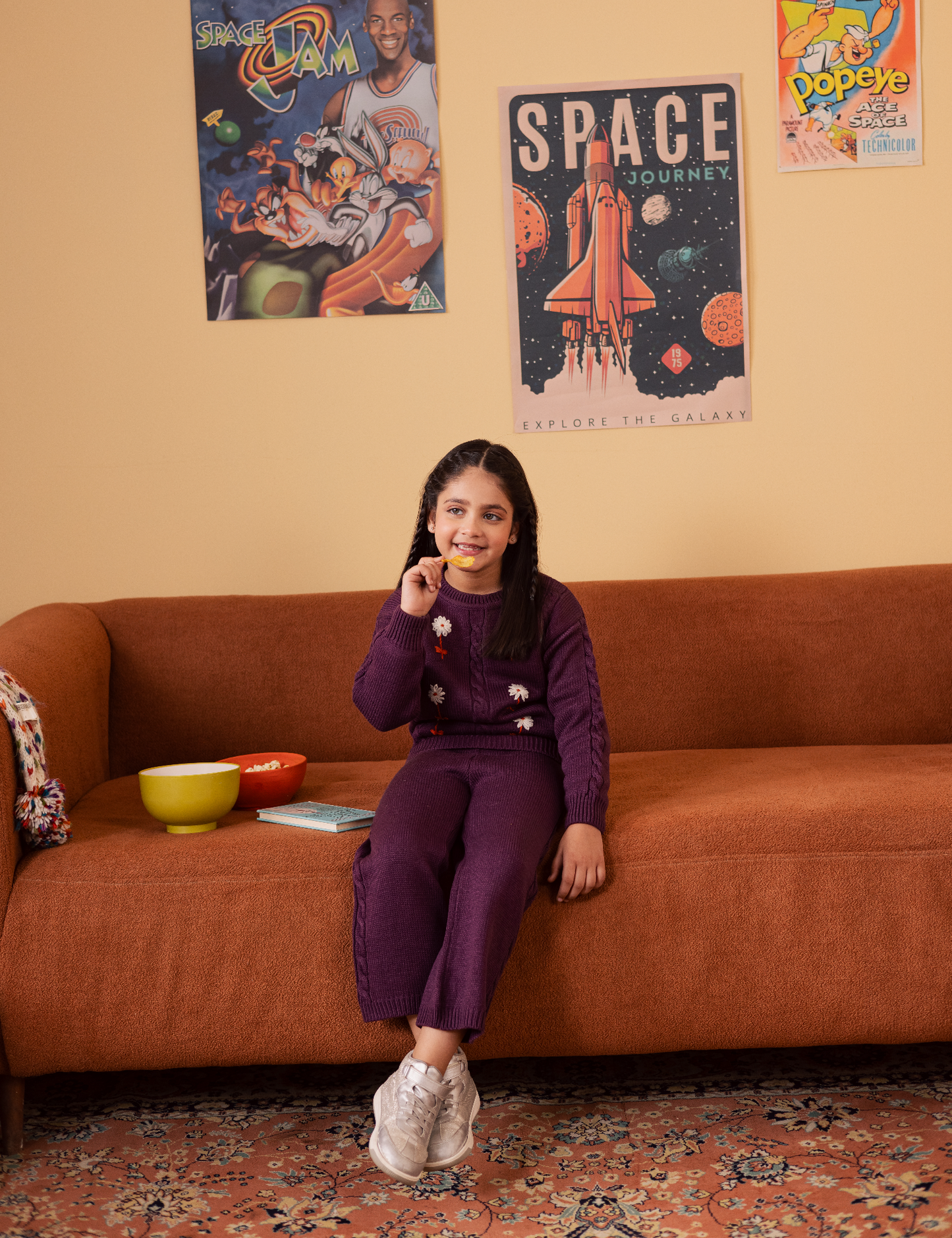 FLORAL EMBROIDERED KNITTED SWEATER