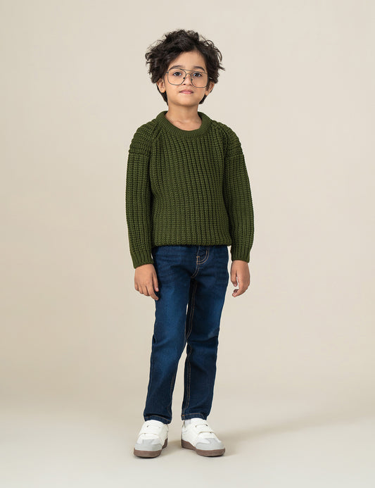 TEXTURED KNIT SWEATER