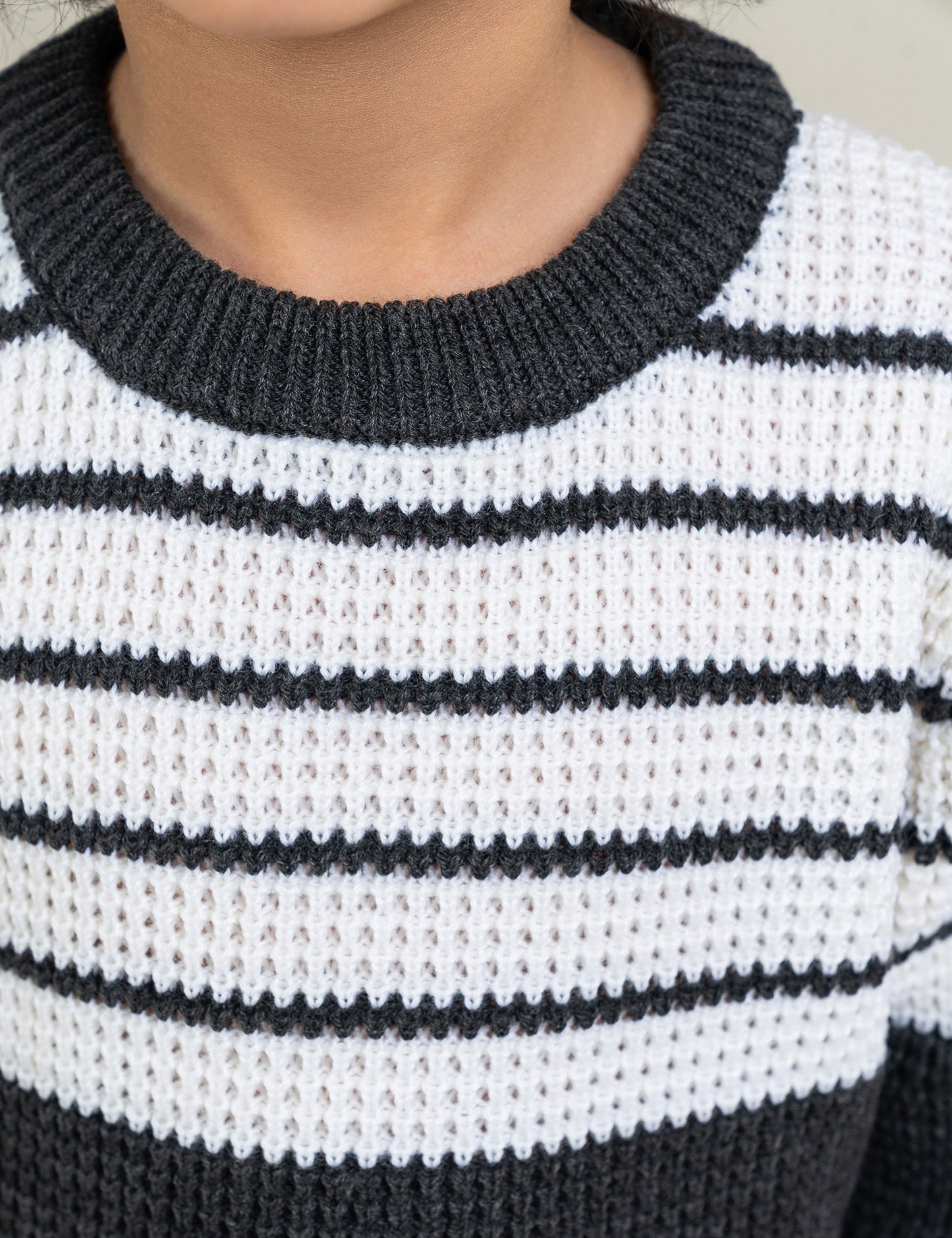 WAFFLE KNIT SWEATER