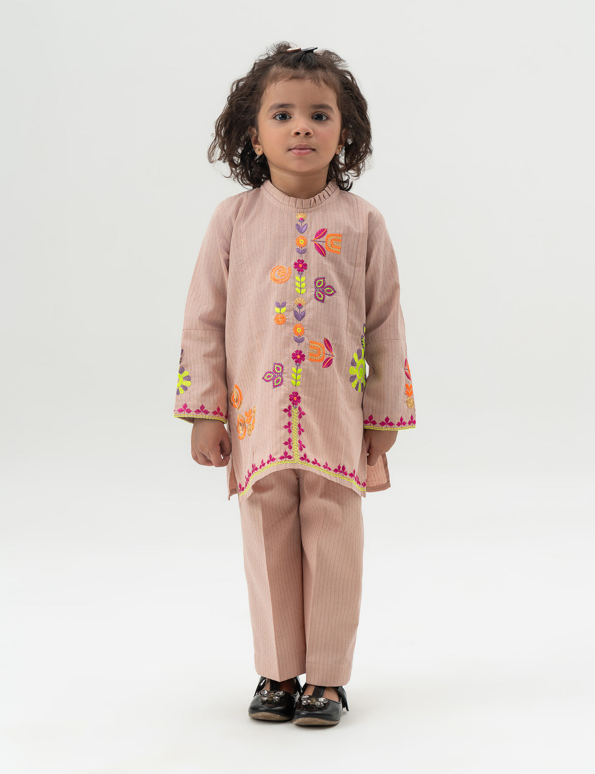 2 PIECE FLORAL EMBROIDERED SUIT