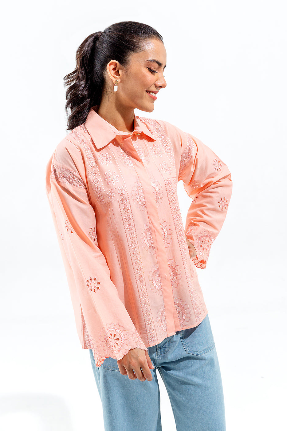 EMBROIDERED LAWN TOP (PRET) - BEECHTREE