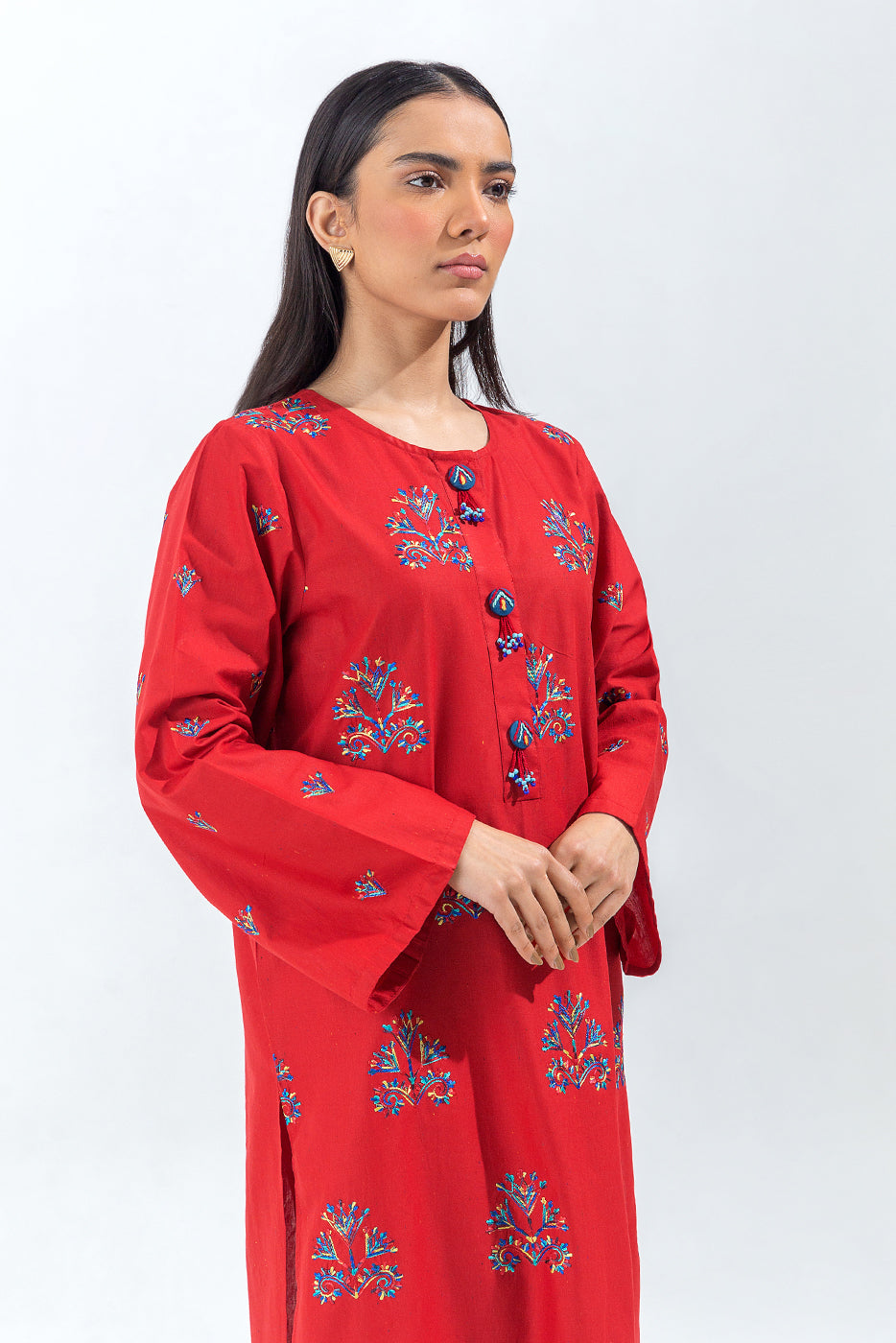 2 PIECE EMBROIDERED MULTI NEPS SUIT (PRET)