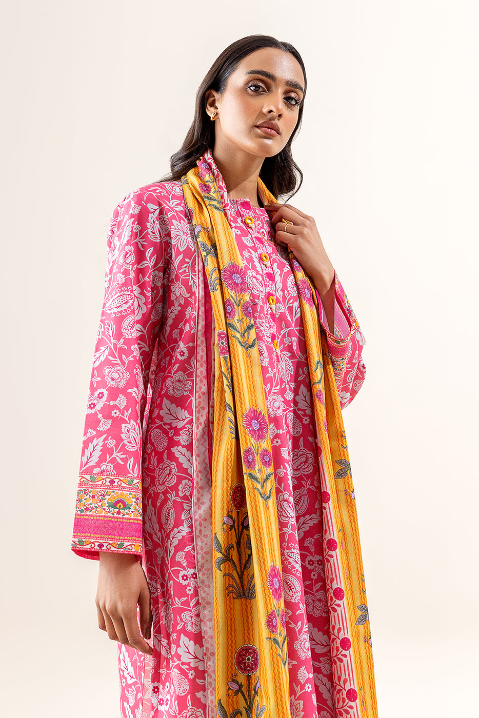 3 PIECE PRINTED LAWN SUIT-FLORENCE FLORA (UNSTITCHED) - BEECHTREE