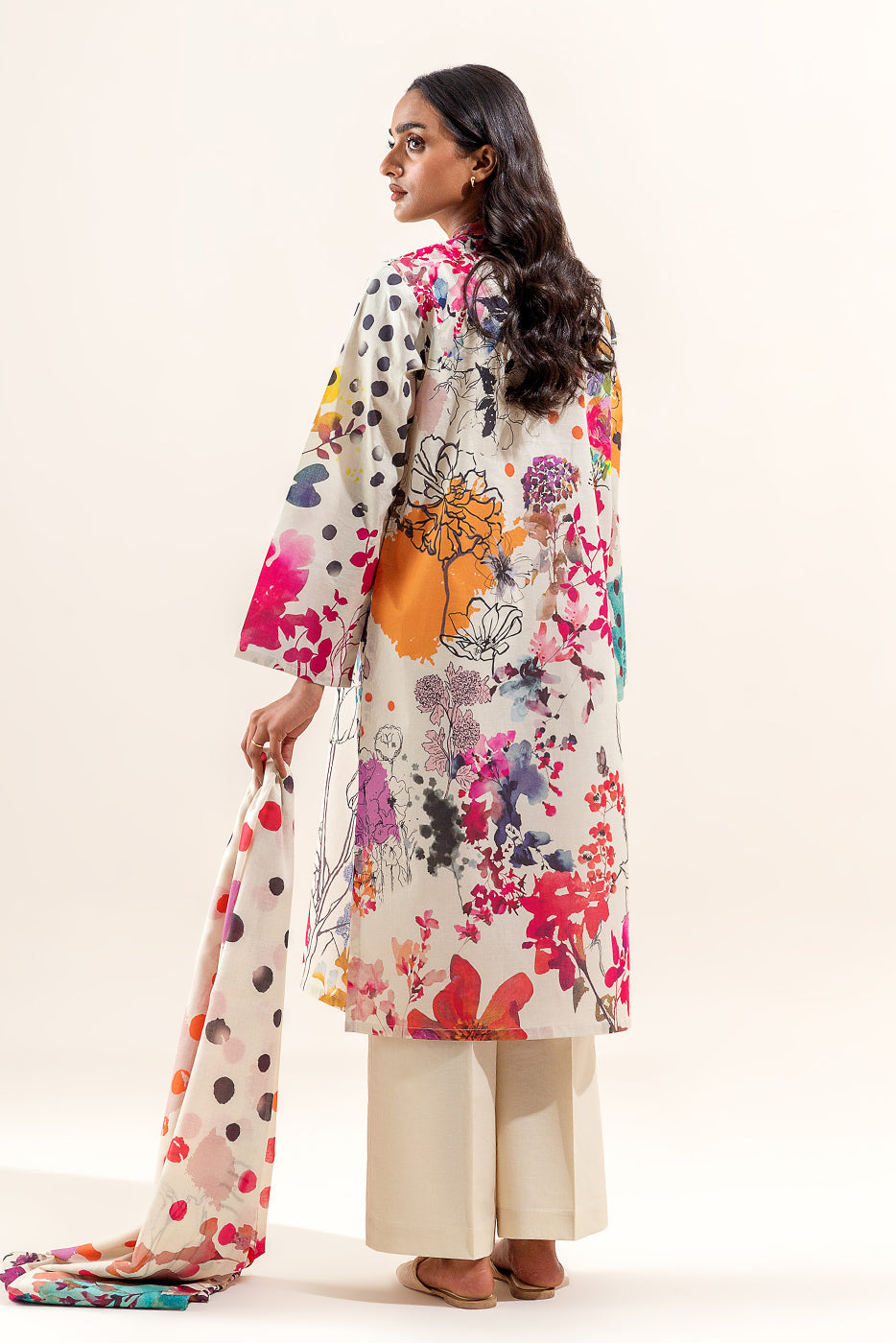 2 PIECE PRINTED LAWN SUIT-TROPICAL BREEZE (UNSTITCHED)