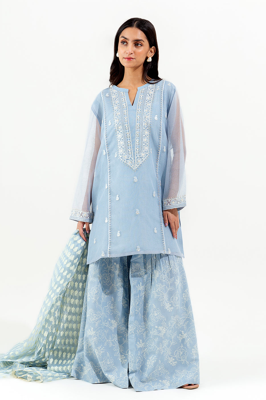 3 PIECE EMBROIDERED KARANDI SUIT (LUXURY PRET)
