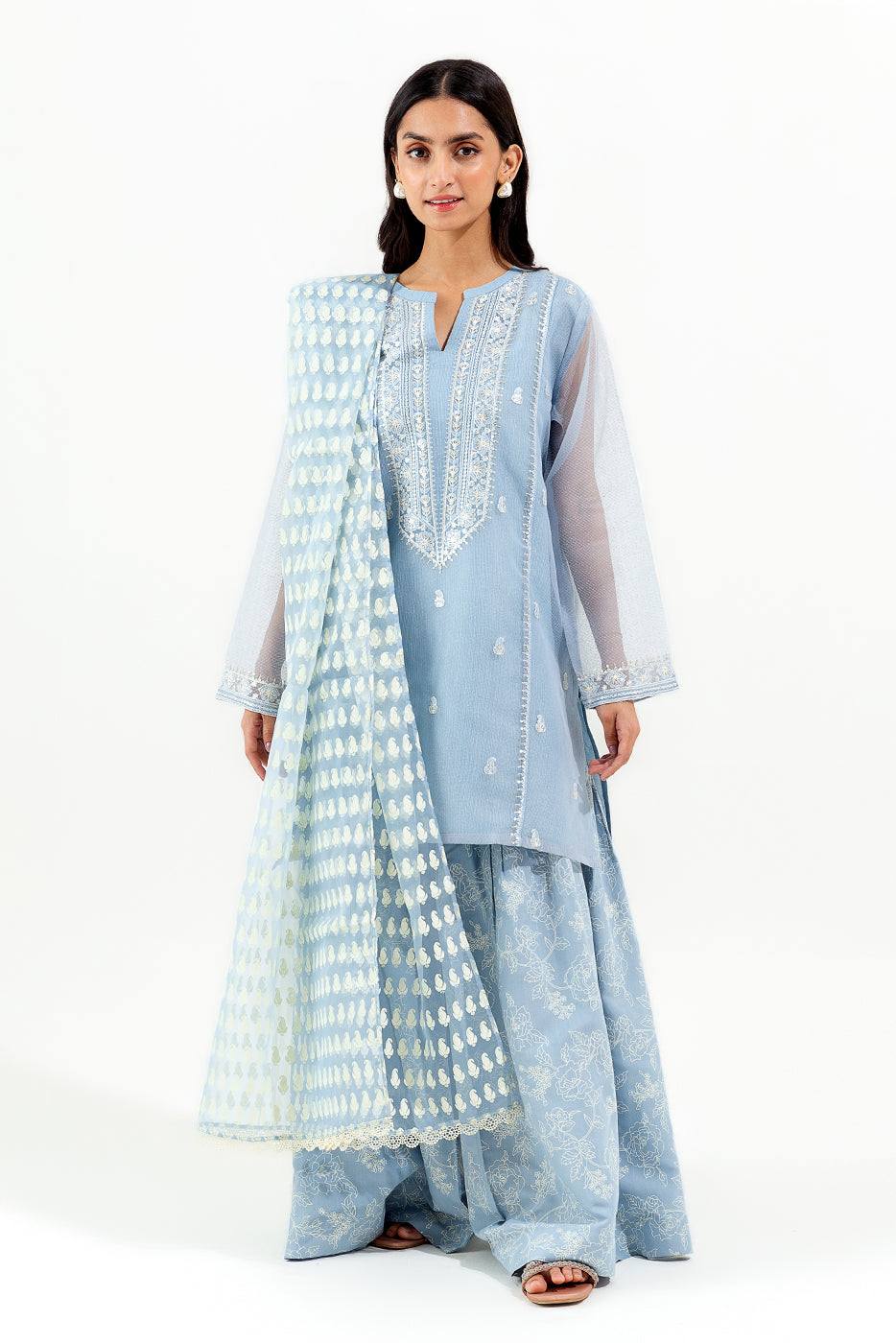 3 PIECE EMBROIDERED KARANDI SUIT (LUXURY PRET)