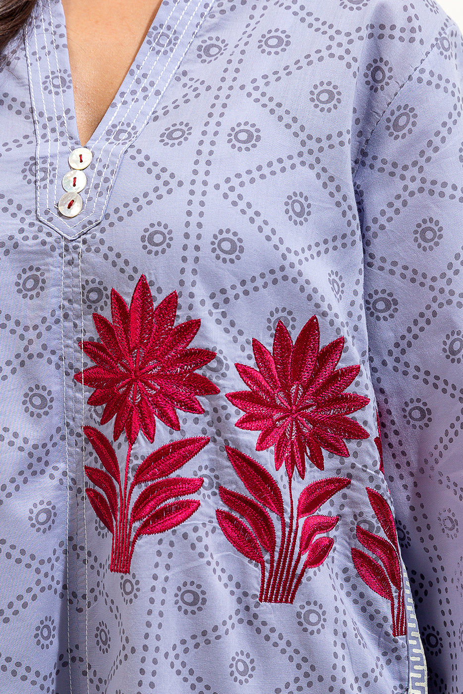 2 PIECE EMBROIDERED LAWN SUIT (PRET)