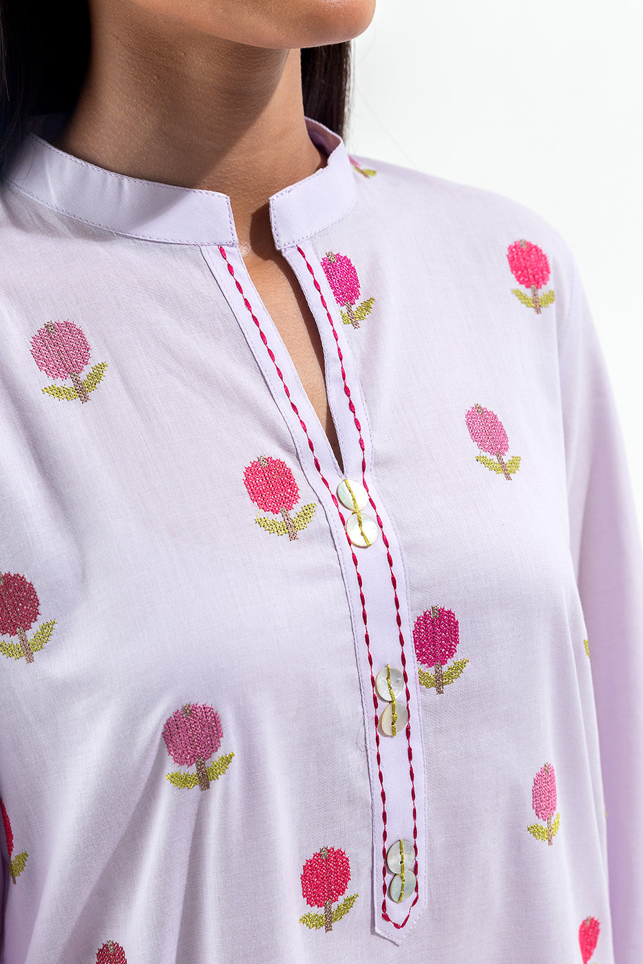 2 PIECE EMBROIDERED LAWN SUIT (PRET)