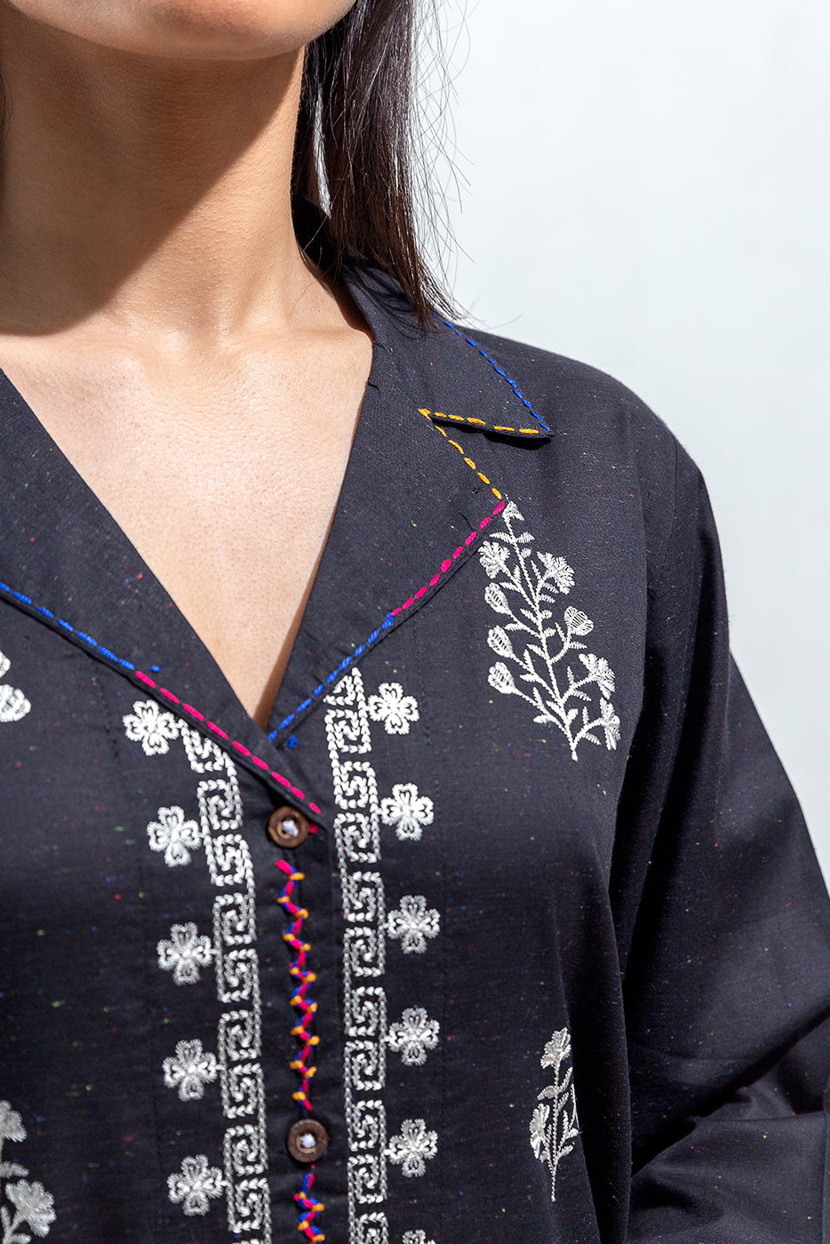 EMBROIDERED MULTI NEPS SHIRT (PRET)