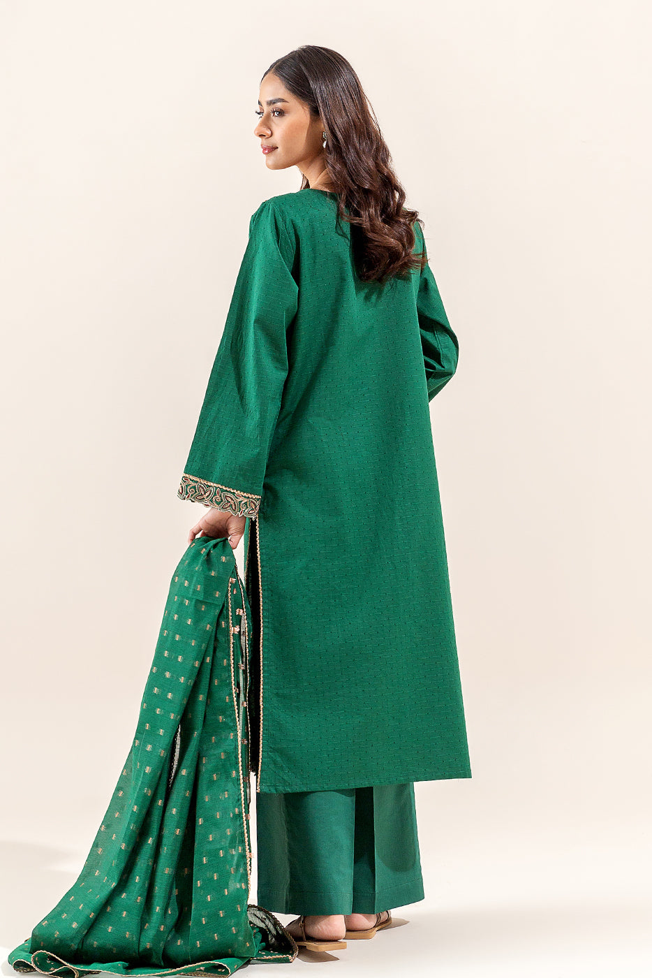 3 PIECE EMBROIDERED JACQUARD SUIT (UNSTITCHED)