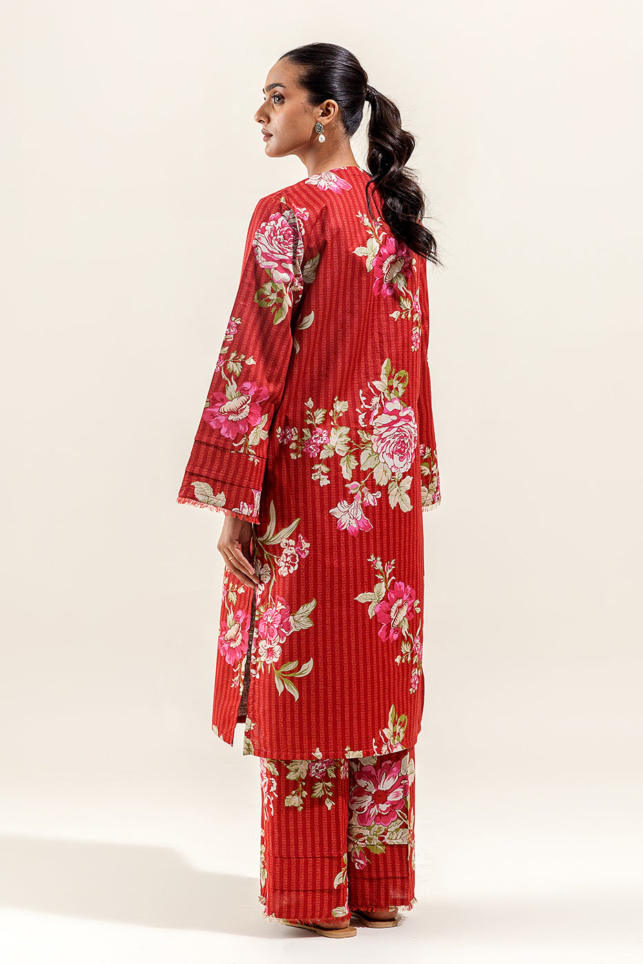 2 PIECE PRINTED SUIT-CARMINE GRACE (UNSTITCHED)