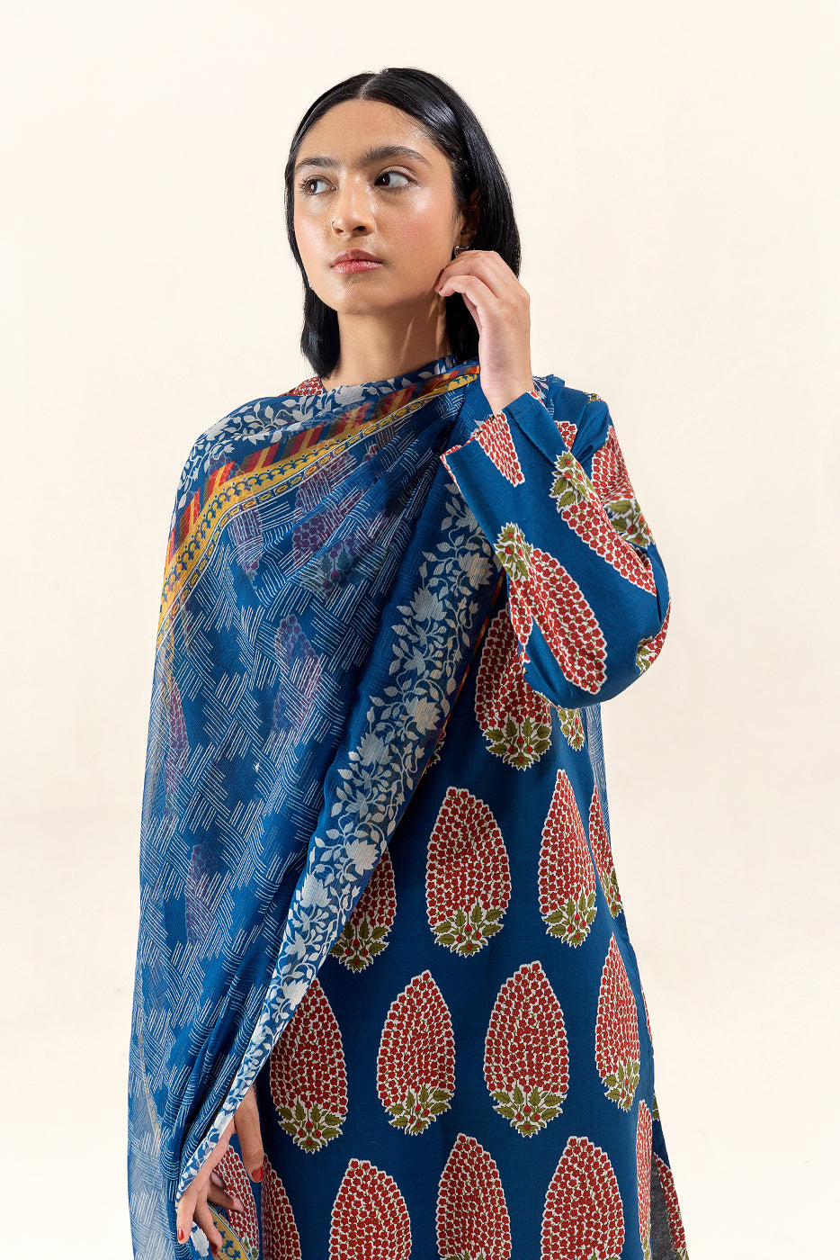 2 PIECE PRINTED LAWN SUIT-MIDNIGHT FERN (UNSTITCHED)