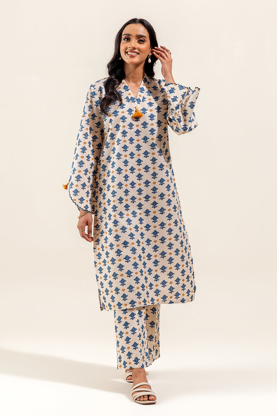 2 PIECE PRINTED SUIT-WHISPERING YALE (UNSTITCHED)