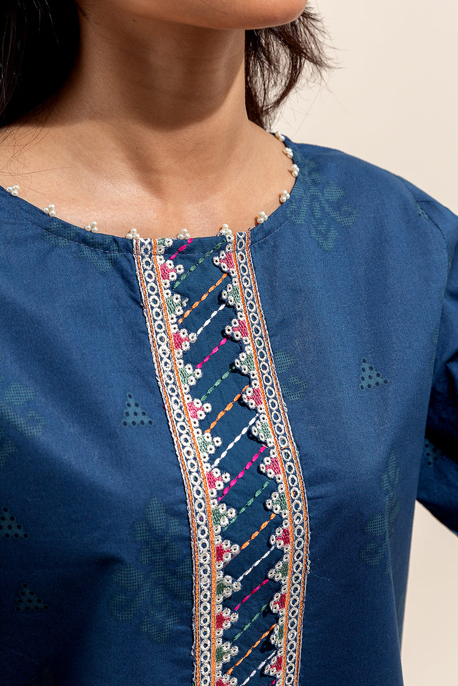 3 PIECE EMBROIDERED LAWN SUIT-DENIM BLOOM (UNSTITCHED)