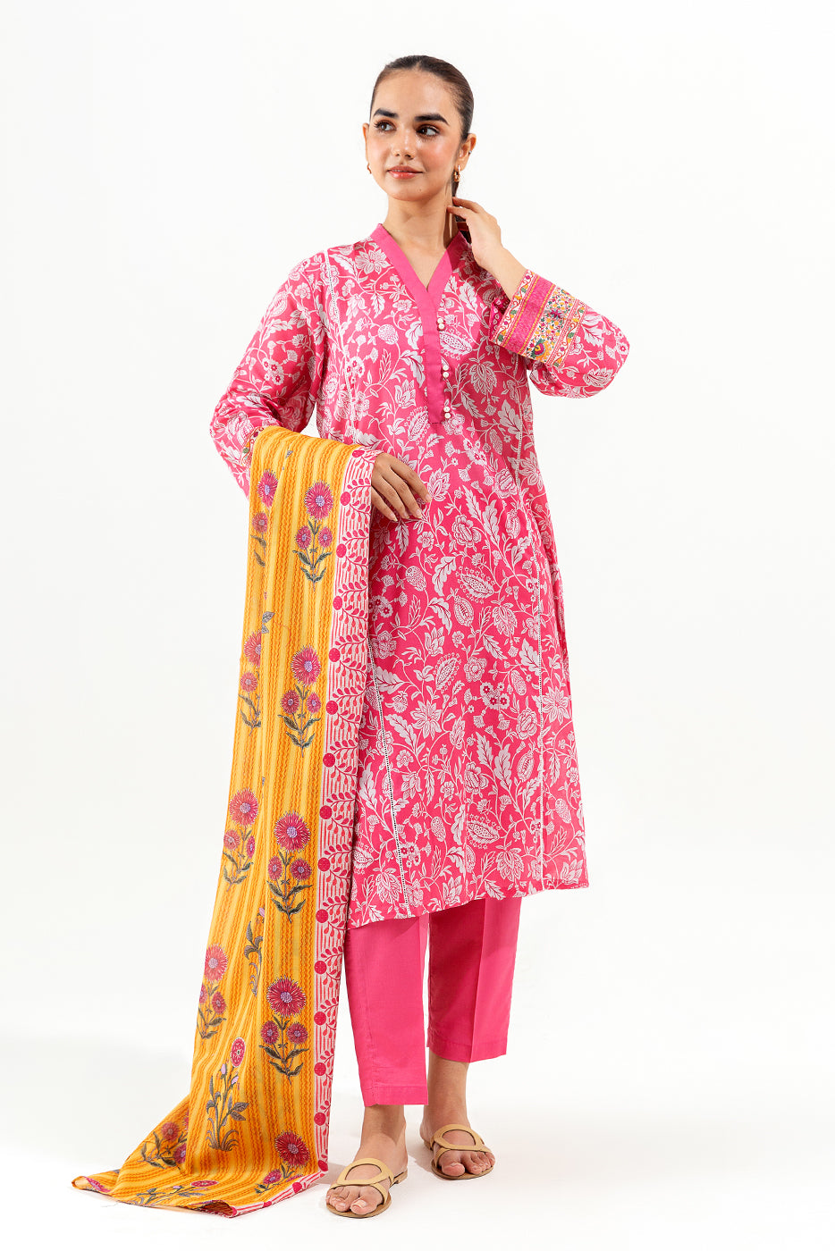 3 PIECE PRINTED LAWN SUIT (PRET)