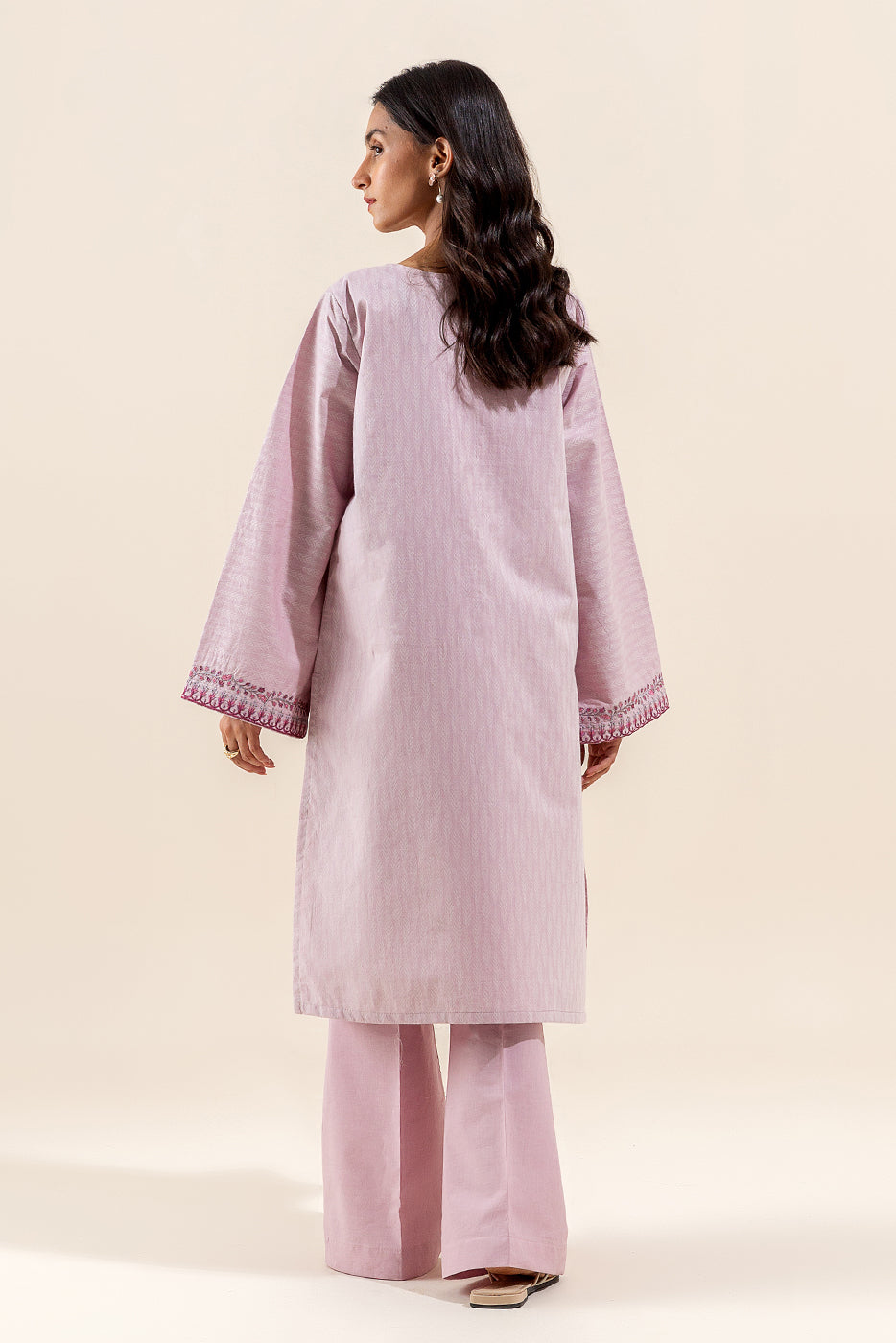 1 PIECE EMBROIDERED JACQUARD SHIRT-PASTEL HAZE (UNSTITCHED)