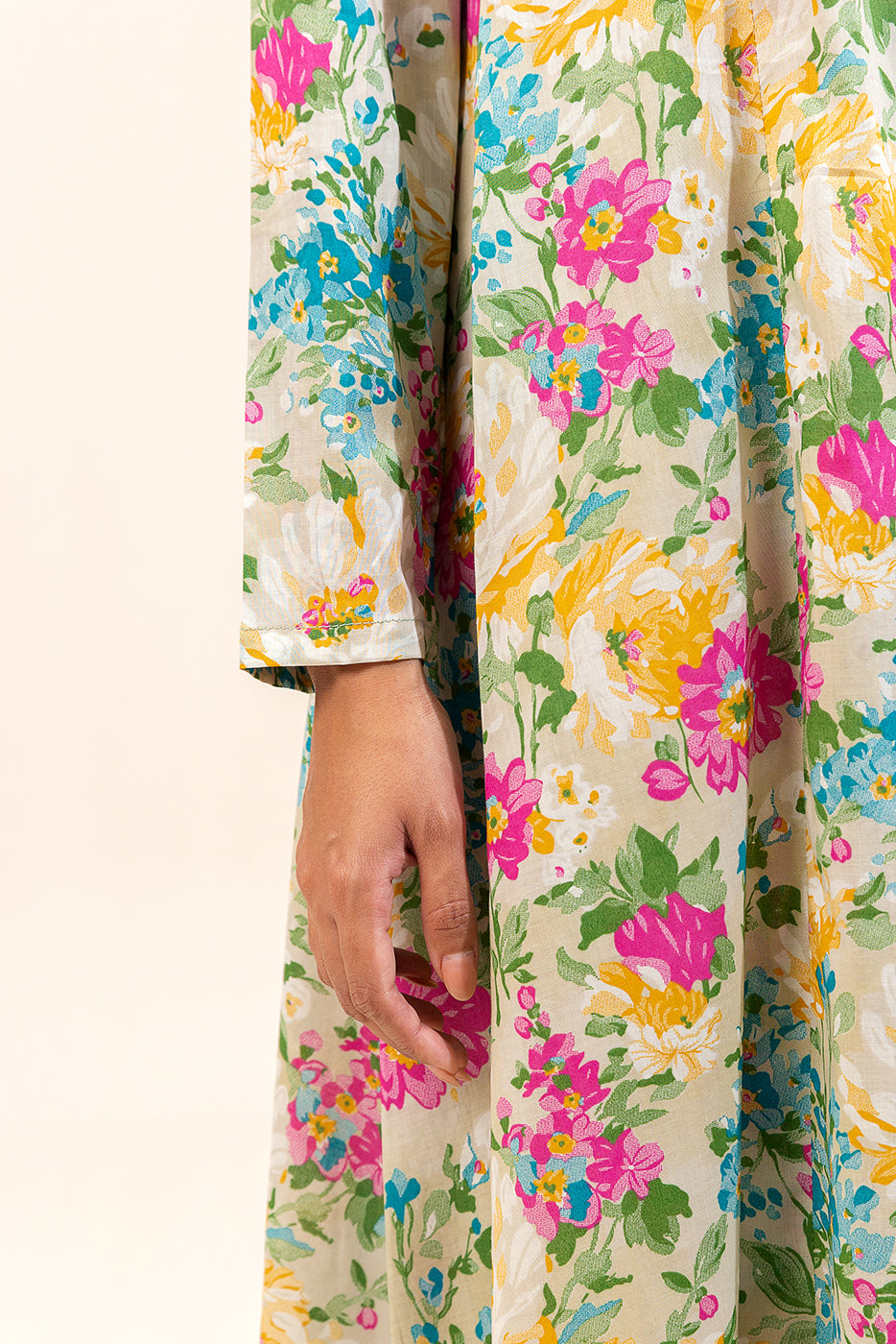 2 PIECE PRINTED LAWN SUIT-IRENIC BLUSH (UNSTITCHED)