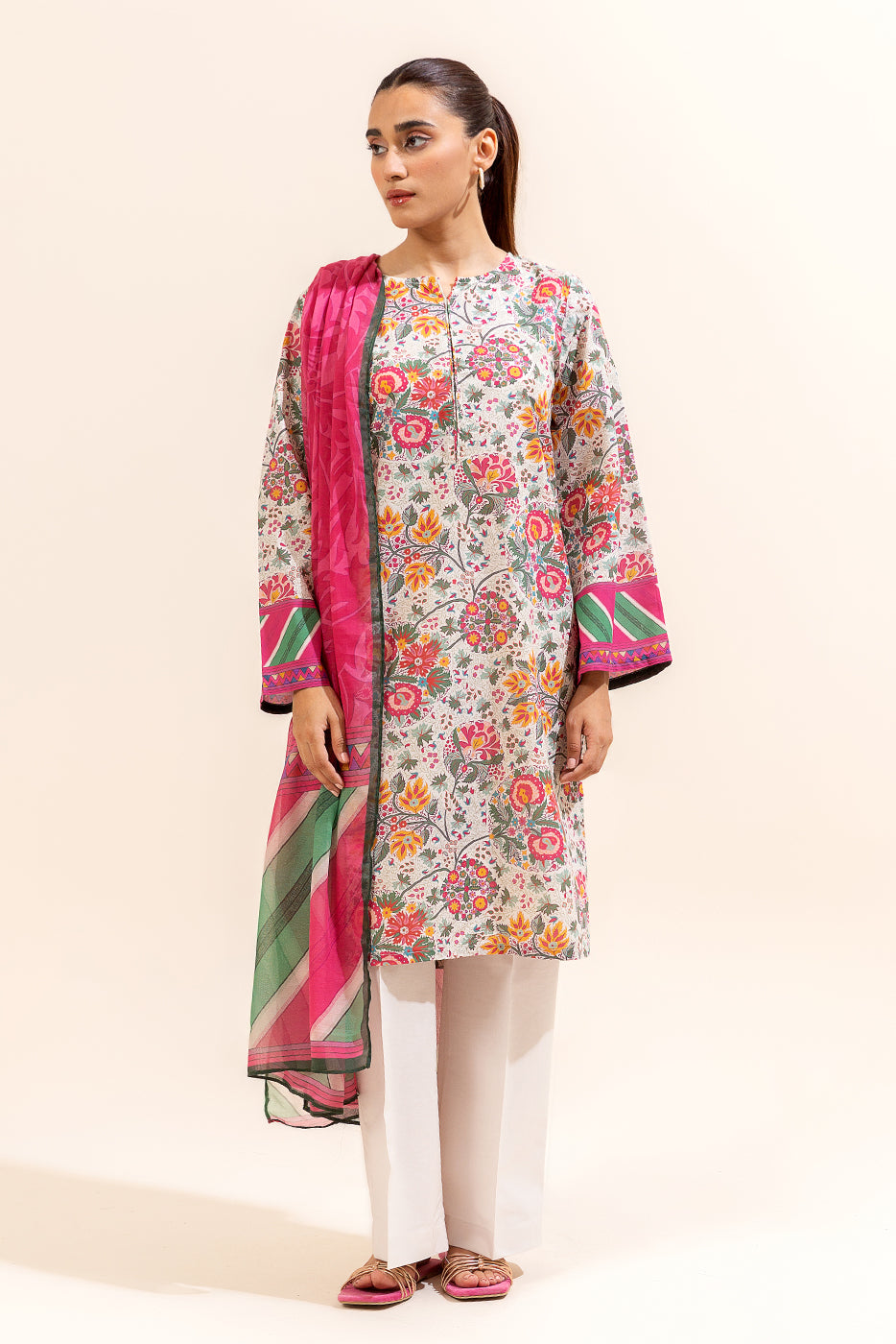 3 PIECE PRINTED LAWN SUIT-ROSADIA DREAM (UNSTITCHED)