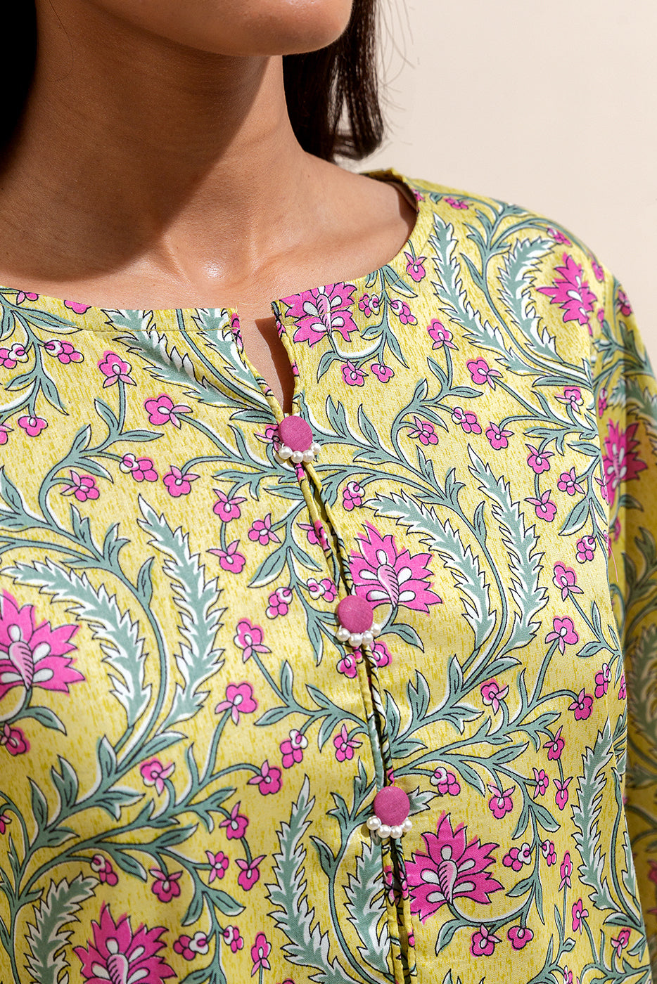 3 PIECE PRINTED LAWN SUIT-FIRST LIGHT (UNSTITCHED)