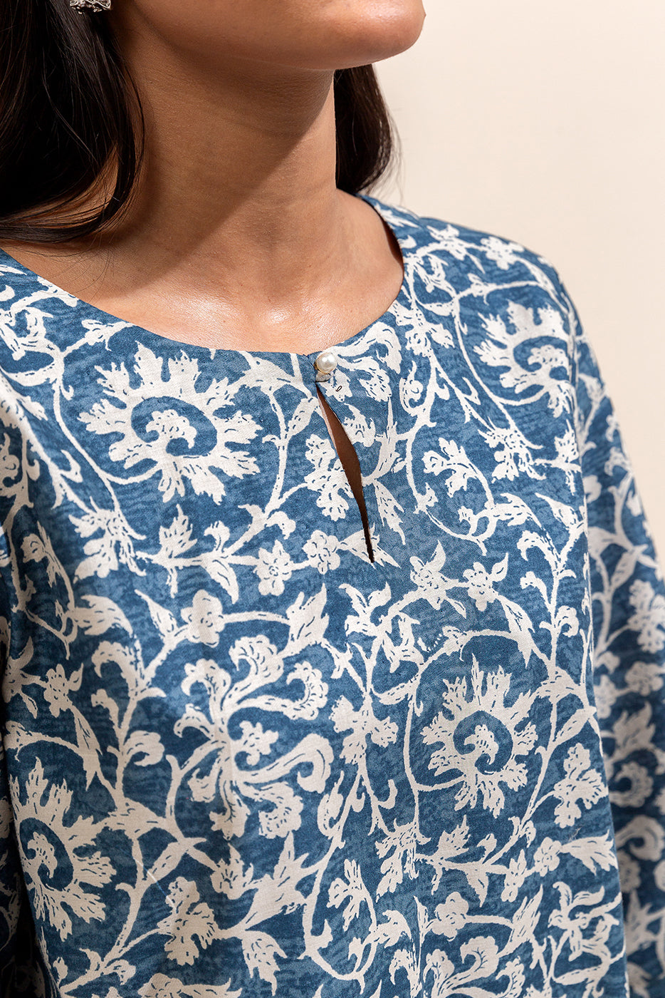 3 PIECE PRINTED LAWN SUIT-MIDNIGHT BLOOM ( UNSTITCHED)