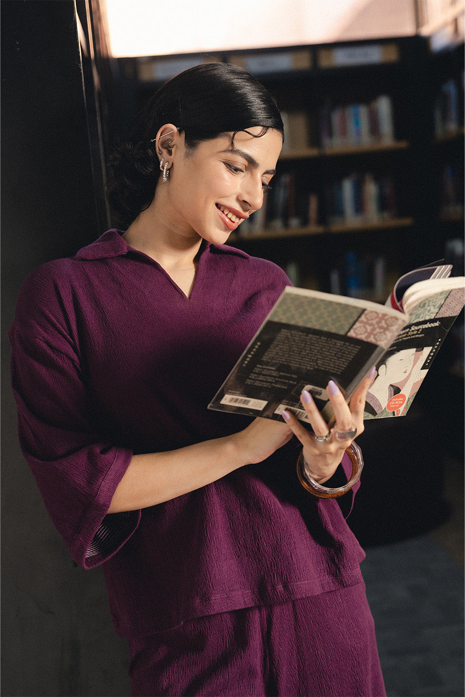 SEAR SUCKER COLLAR SHIRT