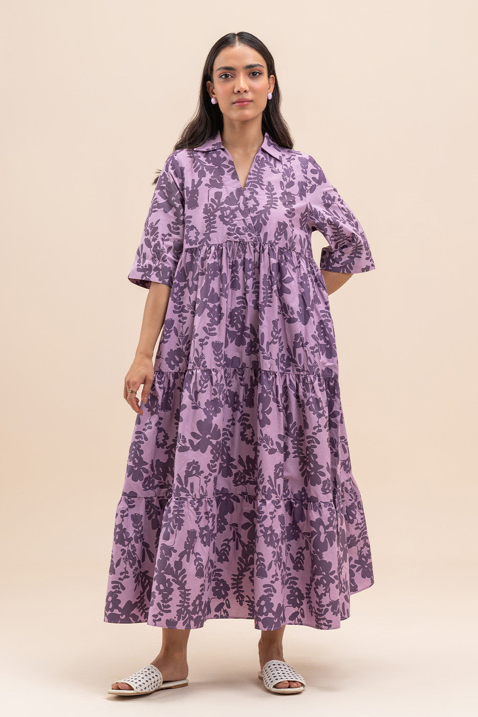 FLORAL PRINT TIER DRESS