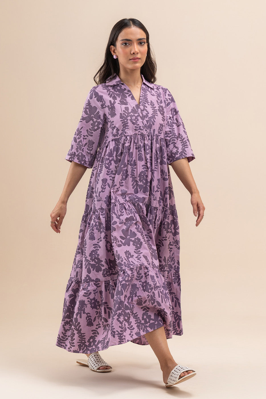 FLORAL PRINT TIER DRESS